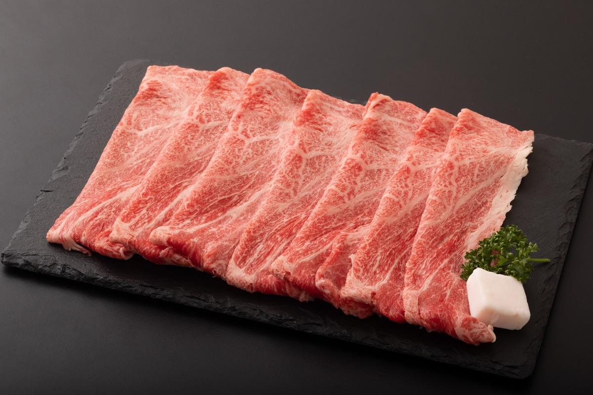 Thinly sliced beef for sukiyaki